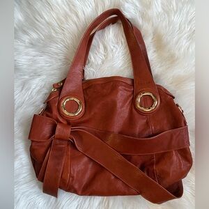 Real leather Gaya Vancouver Vintage Burnt Orange Brown Purse